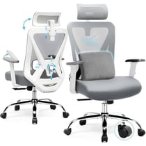 Chaise de bureau ergonomique - Tissu - Gris - 50 x 50 x 100 cm