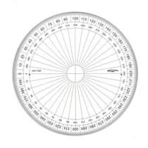 Graphoplex - Rapporteur cercle entier grades Ø 15 cm