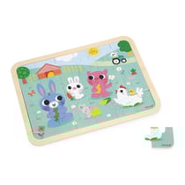 Puzzle en bois A la ferme 24 pièces