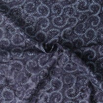 Tissu Coton imprimé Batik Inkora sur fond Bleu nuit - Au mètre