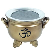 Porte encens à charbon doré