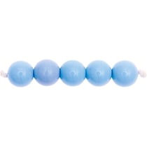 24 Perles rondes 10 mm - bleu-gris