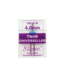Aiguilles doubles universelles pour machines - KLASSE taille n°4mm 80/12