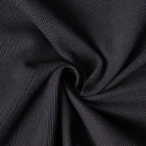 Tissu Coton Sergé d'ameublement Sisal uni Noir