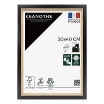 Cadre photo Actual bois noir 30x40 cm