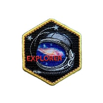 Lot de 3 écussons thermocollants explorer 5 cm x 4 cm