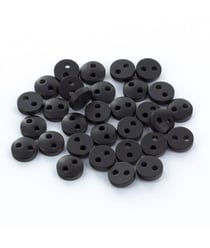 Boutons Noirs pour Yeux de Poupée diam. 6,5 mm en lot de 30 - 3bCom Noir