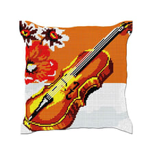 LUC - Kit coussin demi-point Violon (40x40 cm fini)