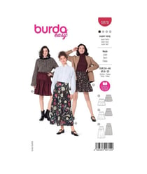Patron Burda 5978 - Jupe à étage avec une coulisse élastiquée du 36 au 50 (FR) taille n°FR 36-50