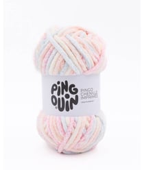 Fil velours 100GR à tricoter PINGO CHENILLE IMPRIMEE - Pingouin - certifié Oeko-Tex Flower Rose