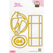 Nellie's Choice Wrapping Dies Boîte Hibou 10pcs