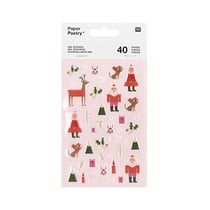 40 autocollants gel Père Noël