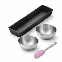 Set de 4 ustensiles de pâtisserie moule à gâteaux 2 bols et spatule Collection Zenker pure