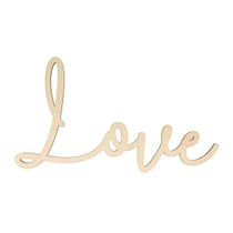 3 mots en bois MDF 30 x 16 cm - Love