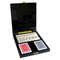 Coffret bois Dominos & Cartes à jouer