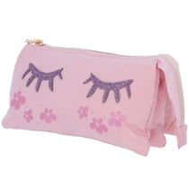 Trousse plate Miss Lemonade Cute 22 CM - 3 compartiments Rose