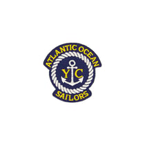 Ecusson thermocollant blason nautique atlantic ocean 4,9cm x 5cm