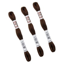 Lot de 3 échevettes 10m DMC Fil retors mat canevas tapisserie 100% coton marron 2898