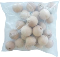 SACH. 25 PERLES BOIS D.30 trou 6