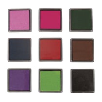 Scrapbooking kit encreurs, assorties, 3,5x3,5 cm, kit 9  couleurs