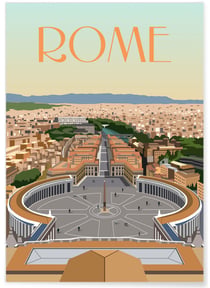 Affiche ville Rome 2 | A3 : 29,7x42cm