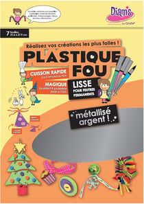 PLASTIQUE FOU DIAM'S 7 feuilles : Métallisé argent