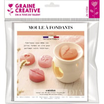 Graine Créative - Moule 4 Fondants à Bougie Coeurs