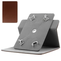 Housse Tablette Tactile 7Pouces Universelle Etui Protection Rotation 360° Marron YONIS