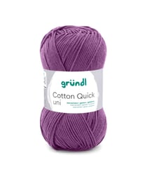 Fil à tricoter COTTON QUICK UNI - Gründl - PPSC - certifié Oeko-Tex 158 Violet