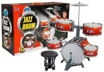 Ensemble Batterie pour Enfants Jazz  5 tambours + Tabouret