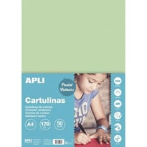 Apli 14234 - Carton de couleur vert émeraude format A4 180gr. 210x297mm