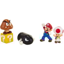 Coffret super mario 4 figurines et 1 accessoire : plaine du grand chene - figurine nintendo - jakks