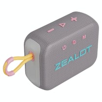 Enceinte Waterproof Bluetooth Portable Puissante Avec Basse Profonde IPX6 Gris YONIS