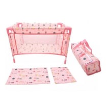 Lit parapluie deluxe flowers, rose poupée - dolls world - accessoires poupon