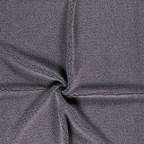 Tissu Fausse fourrure Teddy Bouclettes Gris anthracite - Au mètre