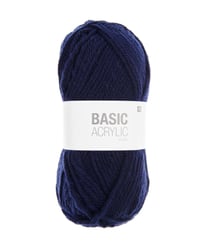 Pelote de laine à tricoter BASIC ACRYLIC CHUNKY - 100GR - Rico Design 007 Bleu