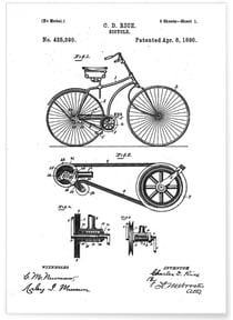Affiche Brevet vélo | A3 : 29,7x42cm