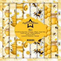 8 papiers scrapbooking 30 x 30 cm Paper Favourites BEES