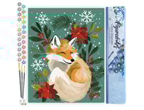 Peinture par Numéro Figured'Art - Petit Renard de noël - Kit de Loisir Créatif DIY Numéro d'Art Complet - 40x50cm sans châssis en bois