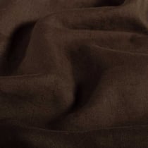 Tissu Lin Coton lavé uni Marron