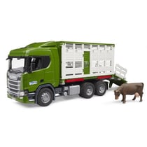 Camion de transport d'animaux scania super 560r + vache - bruder - 03548 - bétaillère