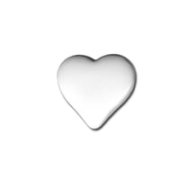 Lot de 3 boutons à queue coeur 15mm Blanc