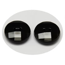 10 Boutons Acrylique à facettes Noir 2 trous rond diamètre 15 mm - creation couture Diy