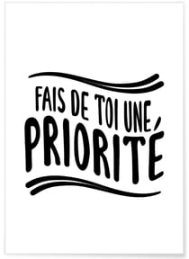 Affiche 'Fais de toi une priorité' | A3 : 29,7x42cm