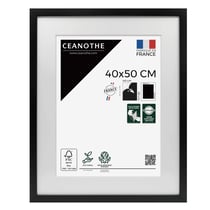 Cadre photo  40x50 cm Milan noir avec passe-partout 30x40 cm
