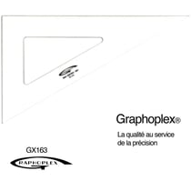 Graphoplex - Equerre 60° 3 bords droits 32 cm