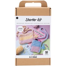 Kit crochet pour enfant - J'apprends à crocheter un sac - 2 pcs