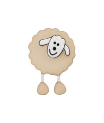 Carte de 2 boutons Mouton à queue Blanc 18mm - Union Knopf Creme Ecru