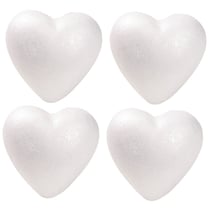 Coeur en polystyrène 9 cm Lot de 4 pièces