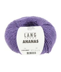 Pelote à tricoter ANANAS – Lang Yarns - Fil durable en lyocell et fibres d’ananas 47 Violet